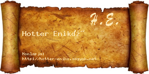 Hotter Enikő névjegykártya