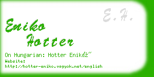 eniko hotter business card